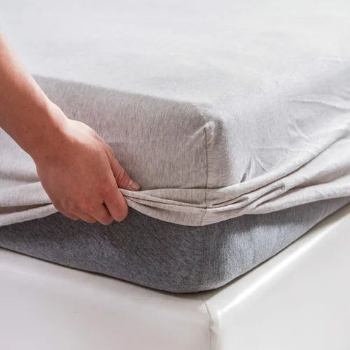 Vista 2 de PURE ERA Sábana bajera ajustable de algodón de punto de jersey (sin sábana encimera ni fundas de almohada) con bolsillo profundo de hasta 15 a 20