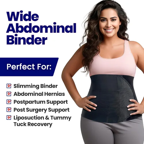 Vista 4 de ARMSTRONG AMERICA Faja abdominal ancha para el vientre XXL + banda posparto para el vientre y envoltura para el vientre, talla XL