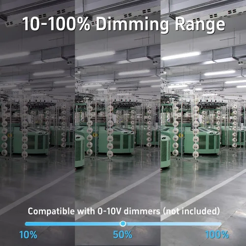 Vista 4 de Lámparas LED de 4 pies para tienda de 40/30/20 W, tira LED de 4 pies de iluminación 3/4/5000K ajustable, luces lineales LED comerciales