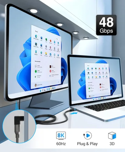 Vista 4 de BlueRigger Adaptador HDMI de 90 grados