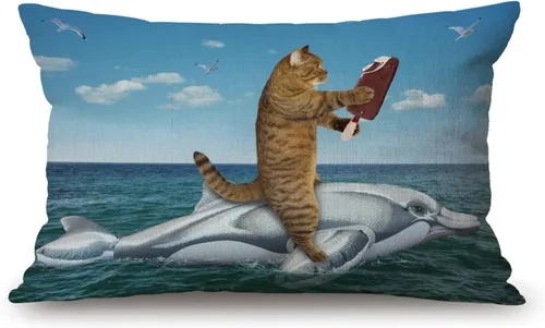Vista 15 de Solekla Fundas de almohada con puntos dálmatas de 12 x 20 pulgadas, funda de almohada lumbar decorativa para el hogar, funda de cojín de lino