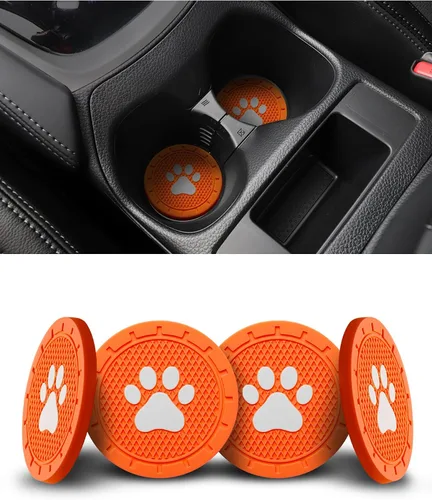 Vista 9 de 4 paquetes de posavasos para coche, portavasos universales con bandera americana de silicona antideslizante, accesorios para el interior del coche