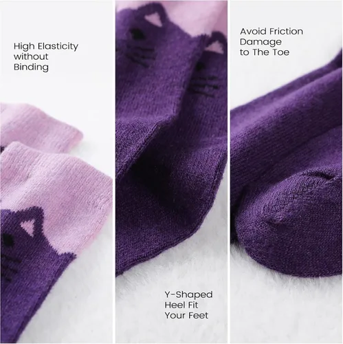 Vista 3 de Wool Socks for Women - Womens Wool Socks Winter Warm Wool Socks Men Cozy Knit Socks Boots Socks for Women