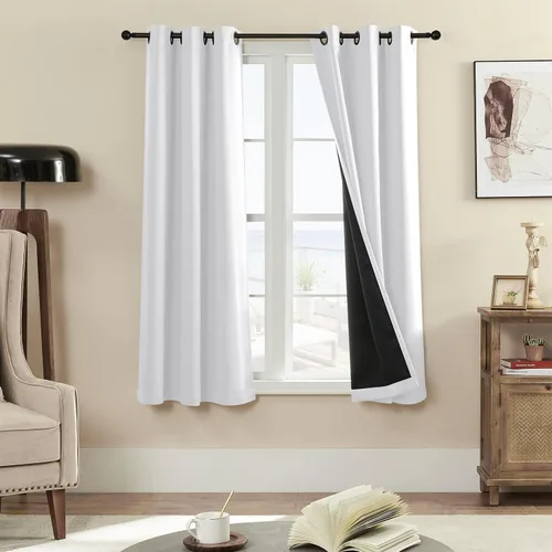 Vista 34 de Rutterllow - Cortinas 100% opacas, paneles de cortina con ojales, aislamiento térmico y bloqueo de luz para habitación y sala de estar