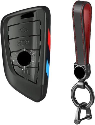 Vista 17 de Smart Remote Key Case Funda protectora para BMW 2 5 6 7 X1 X2 X3 X5 X6 Series con llavero