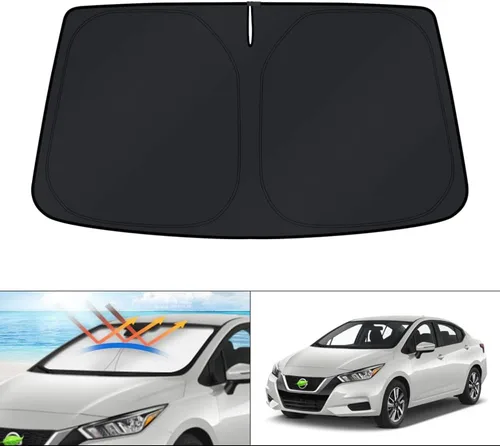 Vista 317 de KUST - Parasol plegable para parabrisas para BMW X1 E84, accesorios 2011 2012 2013 2014 2015, protector de visera de sol ajustable que bloquea