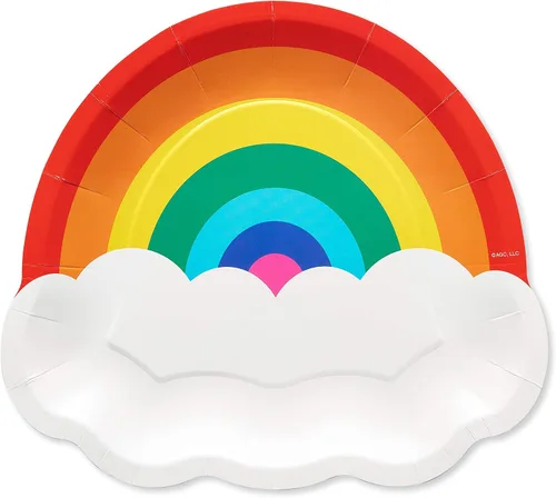 Vista 8 de American Greetings Suministros para fiestas de arcoíris, tazas de 22 onzas (8 unidades)