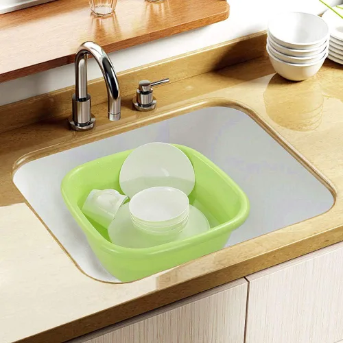 Vista 7 de Lavabo cuadrado de plástico de 12 cuartos de galón, 4