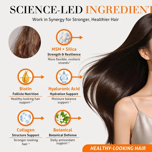 Vista 7 de Hair Vitamins with Biotin 5600 mcg, Collagen & Hyaluronic Acid