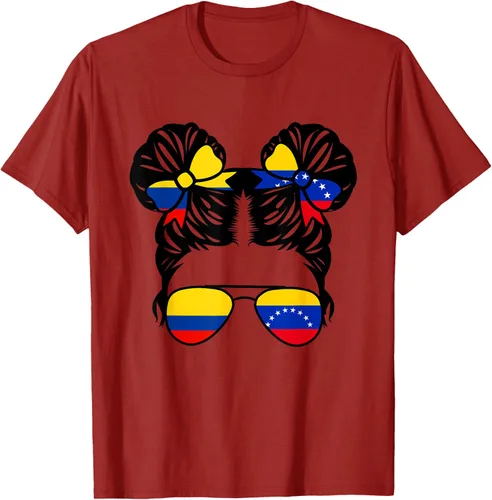 Vista 67 de Camiseta Half Colombian Half Venezolan Girl Colombia Kids Heritage, Gris