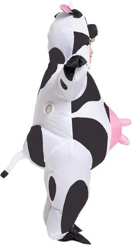 Vista 4 de Spooktacular Creations - Disfraz inflable de vaca de Halloween de lujo para niños