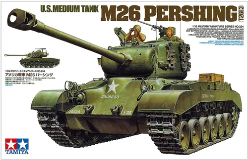 Vista 2 de Tamiya 35254 1/35 US Medium Tank M26 Pershing Kit de modelo de plástico