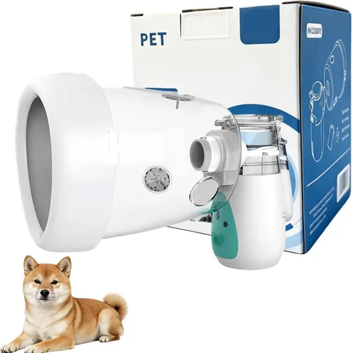 Vista 8 de Nebulizador para gatos, nebulizador para mascotas y máscara inhaladora para gatos, bajo ruido, para gatos y cachorros, verde S