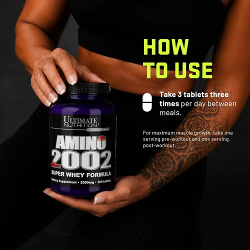 Vista 5 de Ultimate Nutrition Amino 2002 Super Whey Formula, Comprimidos