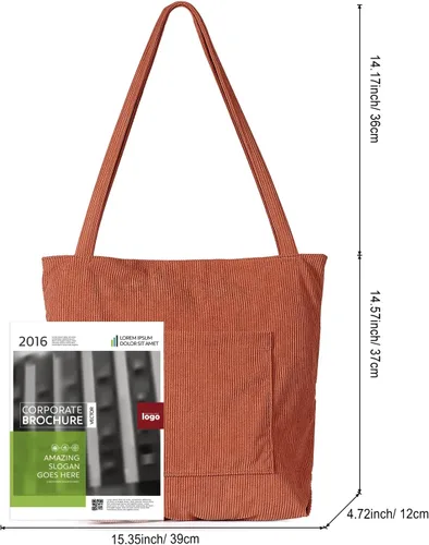 Vista 7 de WantGor Bolso de mano de pana para mujeres, bolsos de hombro estilo hobo grandes, bolsos casuales de gran capacidad para compras y trabajo