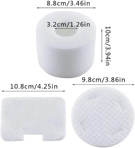 Vista 2 de Kit de filtro de espuma y fieltro, compatible con Shark NV42, UV402, UV410, NV36, NV36A, NV42, NV44, NV46, NV46C para aspiradora vertical Shark