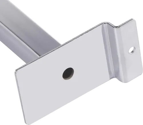 Vista 4 de KEILEOHO 12 ganchos de pared de listones de 10 pulgadas, soportes de estante de pared de listones resistentes, estantes de metal para paneles