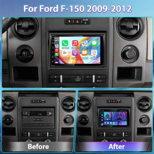 Vista 2 de Radio estéreo para coche Android 13 para Ford F-150 2009-2012 con CarPlay