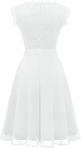Vista 105 de Dressystar - Vestido de dama de honor, sin mangas, con cuello en V, para fiesta de boda