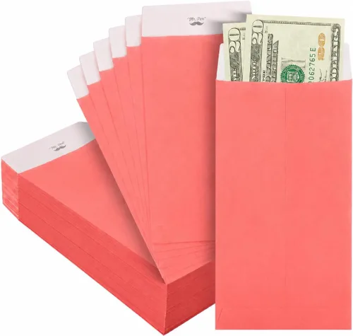 Vista 17 de Mr. Pen - Sobres de dinero para efectivo, 6.5 x 3.5 pulgadas, paquete de 100 unidades, papel kraft Sobres de efectivo autoadhesivos a granel