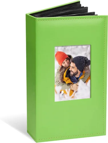Vista 19 de Vienrose Álbum de fotos de 4 x 6 pulgadas con capacidad para 100 fotos, cubierta de piel sintética con 100 bolsillos horizontales, álbum de fotos