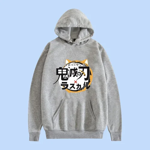 Vista 2 de Womens Anime Demon Slayer Nezuko Hoodie 3D Print Casual Hooded Sweatshirt Tanjirou KimetsuNoYaiba Zenitsu Hoodies for Kids