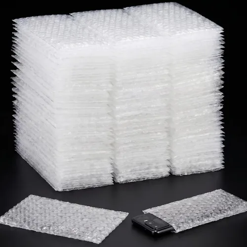 Vista 9 de 500 bolsas de burbujas – 3.15 x 4 pulgadas bolsas de burbujas transparentes para pequeñas empresas mudanzas de envíos y almacenamiento de embalaje