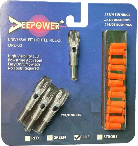 Vista 4 de DEEPOWER X Culatines Iluminados para Flechas .204"/.233"/.244"/.246" con Interruptor de Encendido/Apagado con Bujes H, S, GT