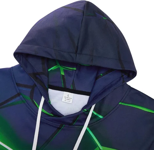 Vista 3 de RAISEVERN Sudadera con capucha para hombre y mujer, con estampado 3D, forro polar, manga larga, sudadera con capucha
