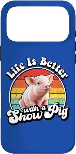 Vista 22 de Mens Womens Retro Vintage Life is Better Cute Show Pig Lover Case for iPhone 17