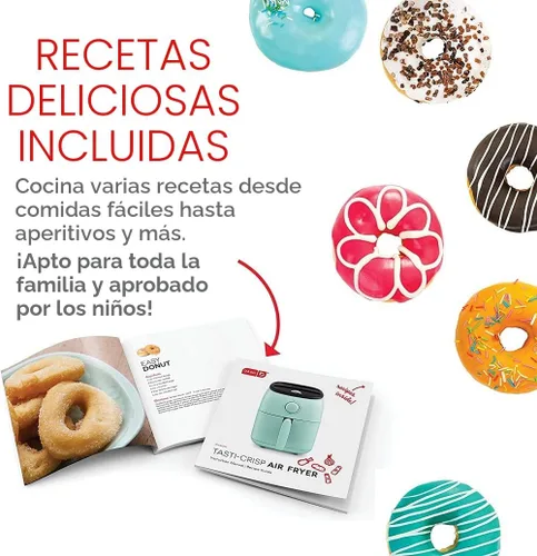 Vista 10 de Dash Tasti-Crisp - Freidora de aire pequeña, 2.6 cuartos de galón, 1-2 personas, aguamarina