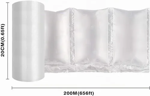 Vista 3 de Película de cojín de aire 72002 - Rollo de embalaje de bolsas de burbujas de aire, 1 rollo de embalaje de 7.874 in x 3.937 in x 656.2 ft x 0.001 in