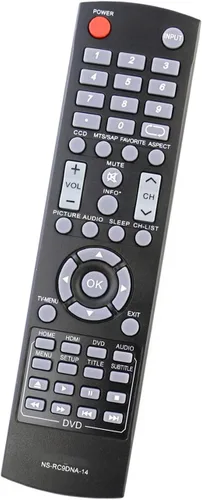 Vista 4 de Nuevo control remoto NS-RC9DNA-14 NSRC9DNA14 compatible con Insignia LED TV DVD NS-28DD220NA16 NS28DD310NA15 NS-28DD310NA15 NS32DD200NA14