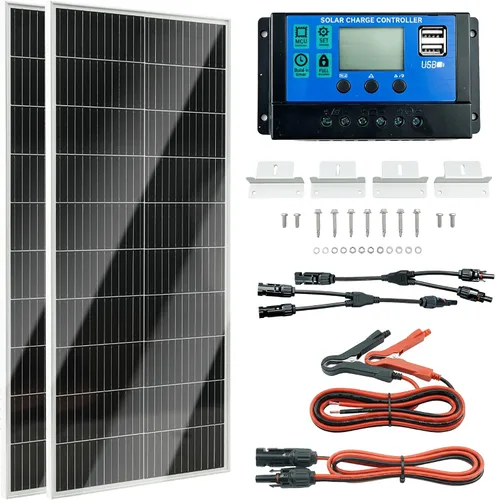 Vista 17 de Kit de panel solar portátil de 100 W, 25% de alta eficiencia tipo N paneles solares plegables con panel de vidrio templado, con controlador de carga