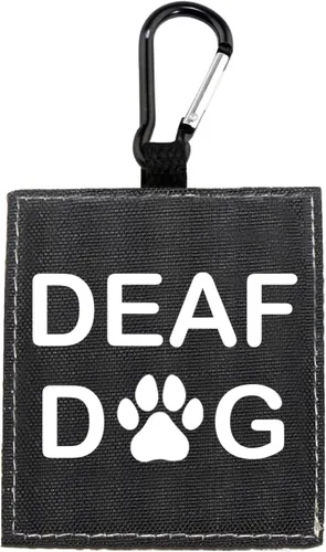 Vista 9 de Funda para correa para perro con discapacidad auditiva, alerta para perro sordo, parche de identificación colgante, regalo de cumpleaños
