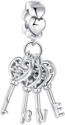 Vista 90 de Abalorios de plata de ley 925 con letras de la A ~ Z, para pulseras, collares, Día de San Valentín, Día de la Madre, joyería regalos para mujeres