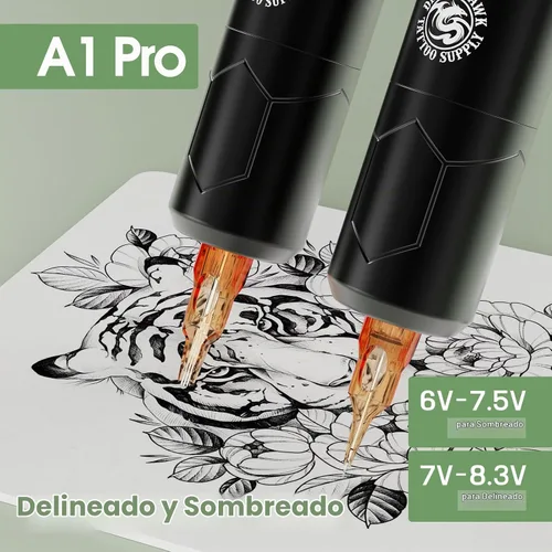 Vista 9 de Dragonhawk A1 Pro Kit de pistola de tatuaje inalámbrica para principiantes