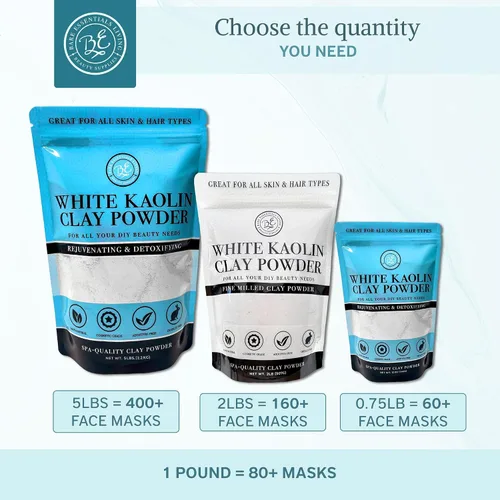 Vista 7 de Bare Essentials Living - Polvo de arcilla de caolín blanco (12 onzas) Arcilla en polvo blanca 100% natural para bombas de semillas, máscara