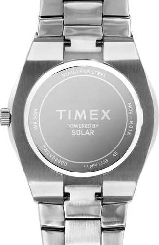 Vista 4 de Timex Reloj solar de alta calidad para hombre de 1693in caja de dos tonos esfera azul