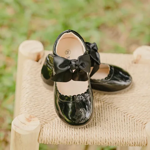 Vista 6 de Meckior Zapatos de vestir Mary Jane para niña pequeña, zapatos de ballet para niña, zapatos de fiesta, escuela, zapatos de princesa con lazo