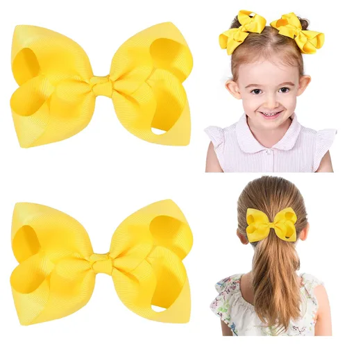 Vista 16 de YHXX YLEN Pinzas para el cabello para niñas, 2 unidades Cuadros con purpurina de 3 pulgadas