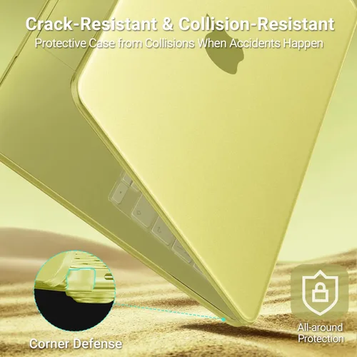Vista 4 de MOSISO Funda compatible con MacBook Neo de 13 pulgadas, versión 2026 Citrus Clear