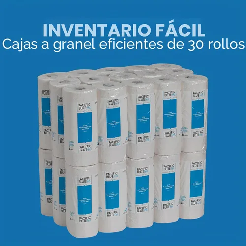 Vista 7 de Georgia-Pacific Pacific Blue Select Toalla de Papel en Rollo Perforada de 2 Capas, Blanco, 85 Hojas por Rollo, 30 Rollos por Caja, 27385