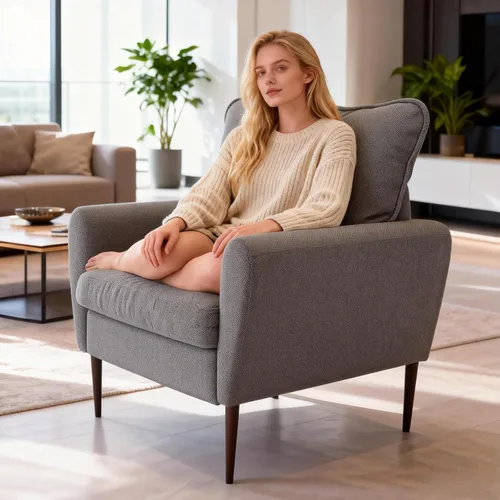 Vista 5 de OLIXIS Cómoda silla decorativa para sala de estar, dormitorio y sala