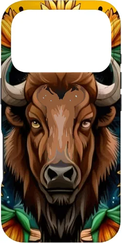 Vista 29 de American Bison with Sunflower Wreath Kansas State Tattoo Art Case for iPhone XR