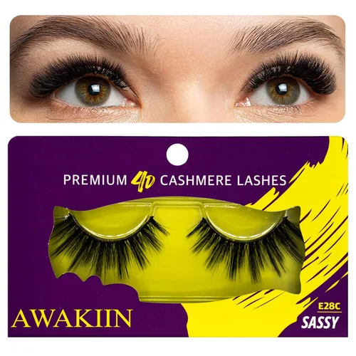 Vista 18 de Extensiones de pestañas postizas naturales de cachemira 4D, autoadhesivas, reutilizables, pestañas largas, de aspecto natural, pestañas esponjosas