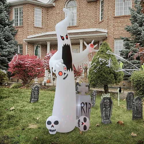 Vista 9 de HOPOCO Inflables de Halloween de 12 pies para decoración al aire libre
