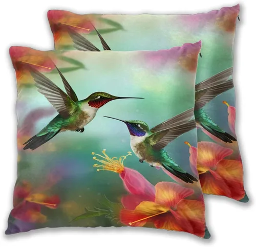 Vista 41 de Juego de 2 fundas de almohada cuadradas de Acción de Gracias, hojas de arce otoñales, fundas protectoras para sofá con cremallera oculta, 16 x 16