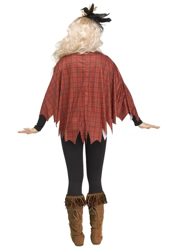 Vista 2 de Poncho de Espantapájaros para Mujer Multicolor