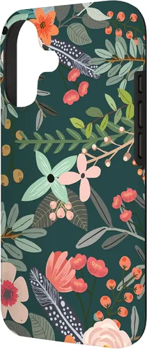Vista 2 de Cute Colorful Garden Botanical Floral Pattern Case for iPhone 17